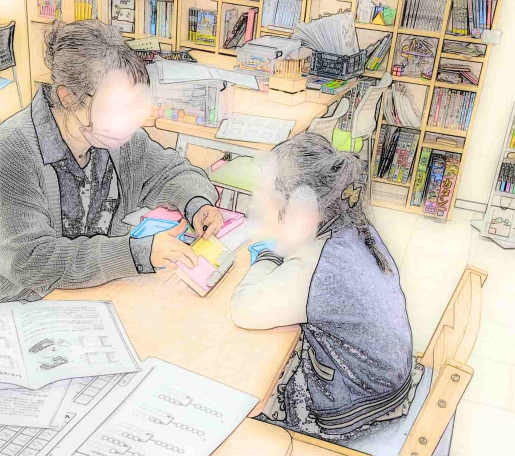 赤穂市の個別指導塾Willbe（あこう塾）での低学年向け算数指導の様子