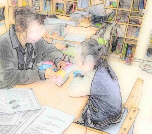 赤穂市の個別指導塾Willbe（あこう塾）での低学年向け算数指導の様子