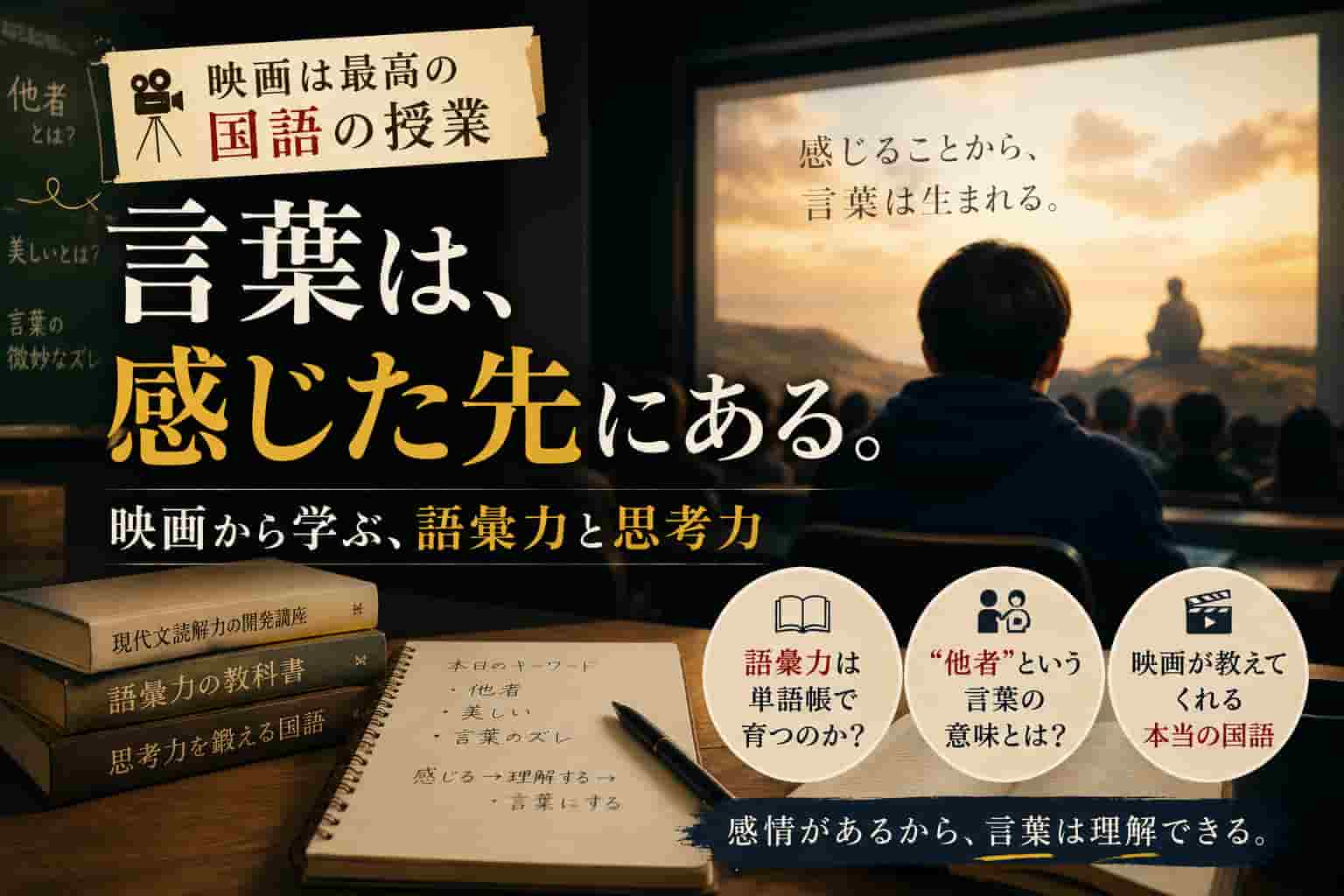 映画は最高の国語の授業――言葉は、感じた先にある。映画から学ぶ語彙力と思考力を解説する記事のアイキャッチ画像